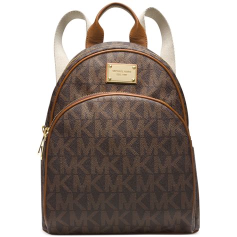 michael kors brhea mrown medium glossy signature backpack|Women's Brown Backpacks & Belt Bags .